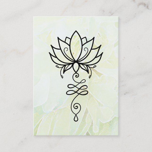Tarjeta De Visita *~* Lotus Yoga Nirvana Geometría Sagrada Peony (Anverso)
