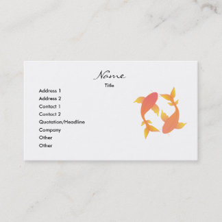 Tarjeta De Visita Lovely Koi