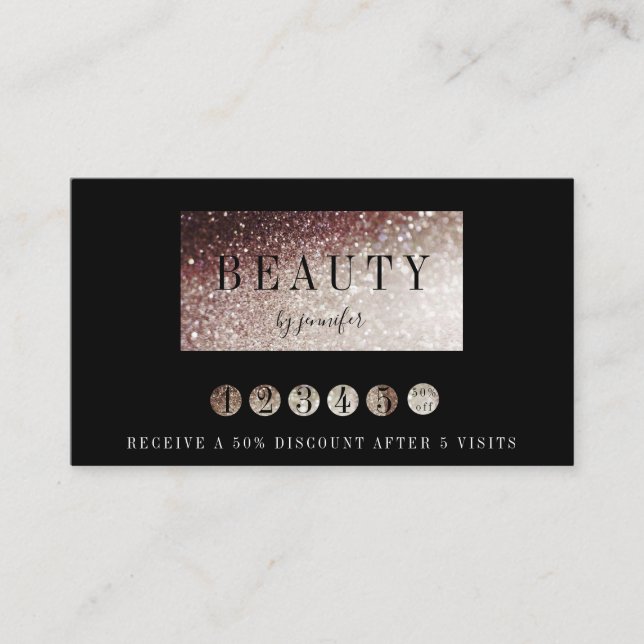 Tarjeta De Visita Loyalität 5 Nails Lashes Beauty (Anverso)