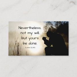 Tarjeta De Visita Lucas 22:42 No es mi testamento pero el tuyo está 