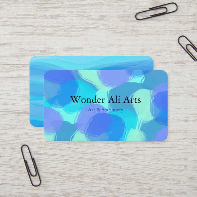 Tarjeta De Visita Luces azules (Anverso/Reverso In Situ)