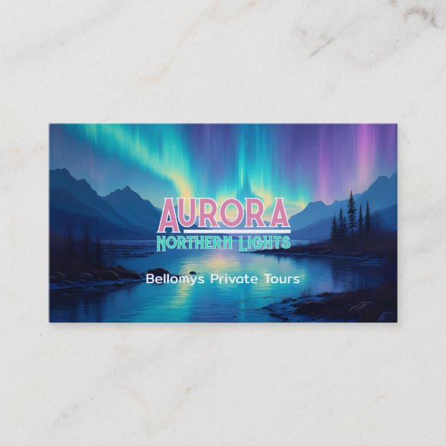Tarjeta De Visita Luces boreales de Aurora (Anverso)