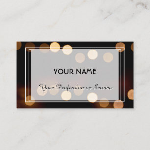 Tarjeta De Visita Luces brillantes diseño abstracto de chispas dorad