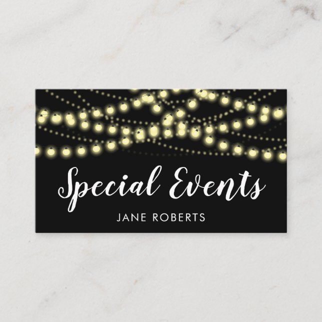 Tarjeta De Visita Luces colgantes (Anverso)