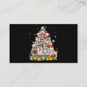 Tarjeta De Visita Luces de árboles de navidad siberiana   Navidad de