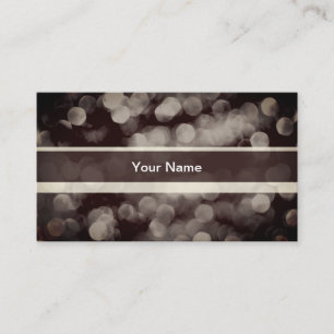Tarjeta De Visita Luces de brillo moderadas de color marrón