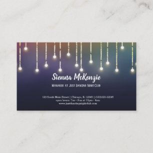 Tarjeta De Visita Luces de cadena modernas
