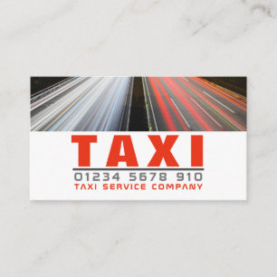 Tarjeta De Visita Luces de City Street, Empresa Taxi Cab, Lista de P