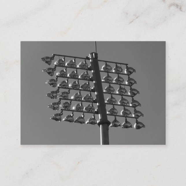 Tarjeta De Visita Luces de inundación (B&W) (Anverso)