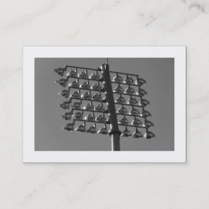 Tarjeta De Visita Luces de inundación (B&W) (bordadas)