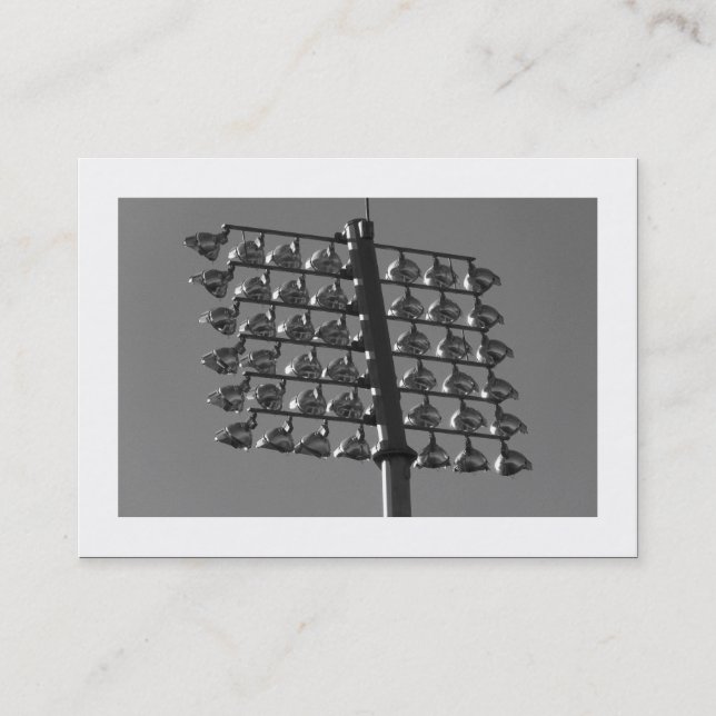 Tarjeta De Visita Luces de inundación (B&W) (bordadas) (Anverso)