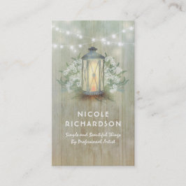 Tarjeta De Visita Luces de la linterna del vintage y la respiración