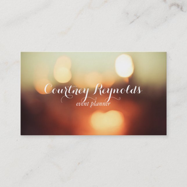 Tarjeta De Visita Luces Elegantes Bokeh 2.0 (Anverso)
