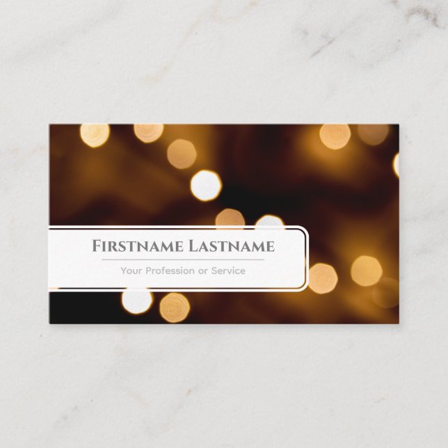 Tarjeta De Visita Luces esparkling bokekel personal de gestión de ev (Anverso)
