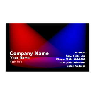 Tarjeta De Visita Luces focales de color 3D (rojo y azul)