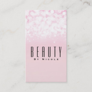 Tarjeta De Visita Luces Glamour Bokeh Chic Rosa Glamurosas Modernas
