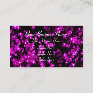 Tarjeta De Visita Luces rosadas de la flor que brillan intensamente