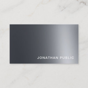 Tarjeta De Visita Luces Silver Look Moderno Profesional Glam Plain