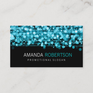Tarjeta De Visita Luces y chispas profesionales simples de la