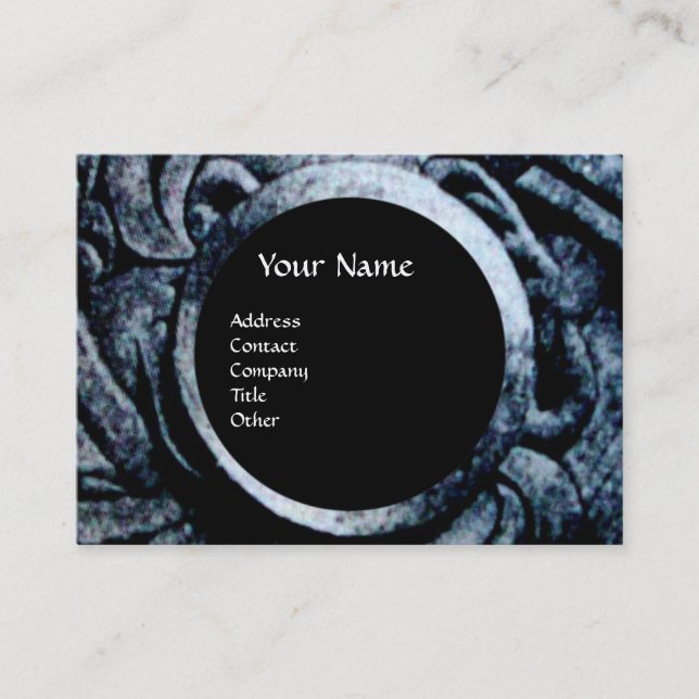 Tarjeta De Visita LUCHA CONTRA GRIFFINS MONOGRAM gris blanco negro (Anverso)