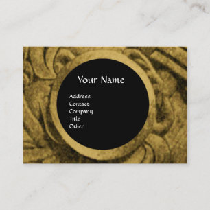 Tarjeta De Visita LUCHA GRIFFINS MONOGRAM ,oro metálico negro