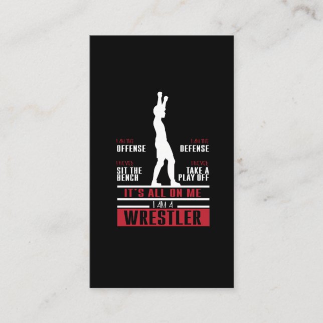Tarjeta De Visita Luchador que lucha el regalo lindo para el (Anverso)
