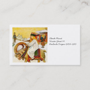 Tarjeta De Visita Lucía monta la cabra de julio