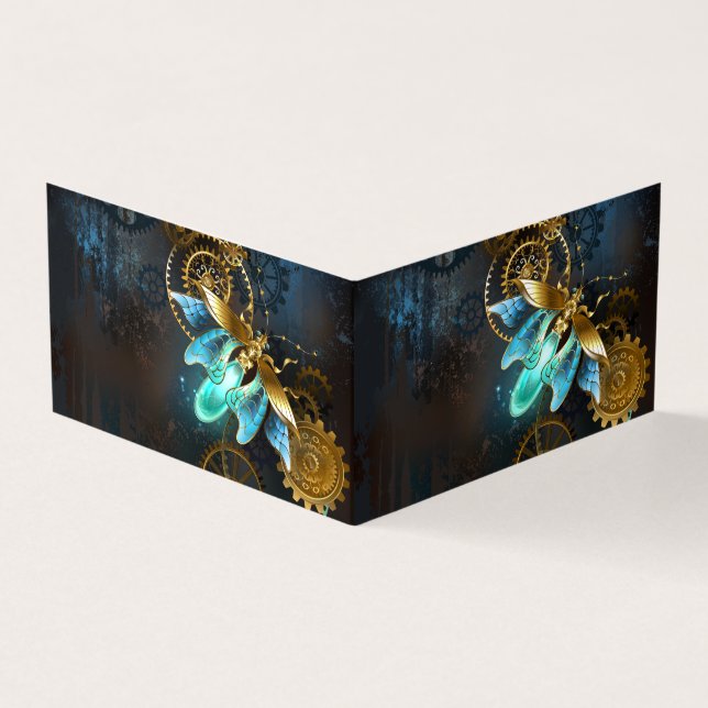 Tarjeta De Visita Luciérnaga de Steampunk (Exterior)
