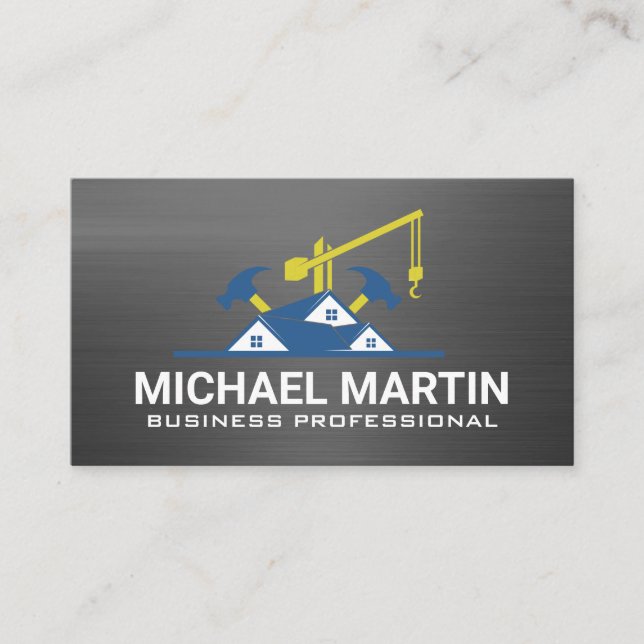 Tarjeta De Visita Lugar de construcción comercial | Generadores (Anverso)