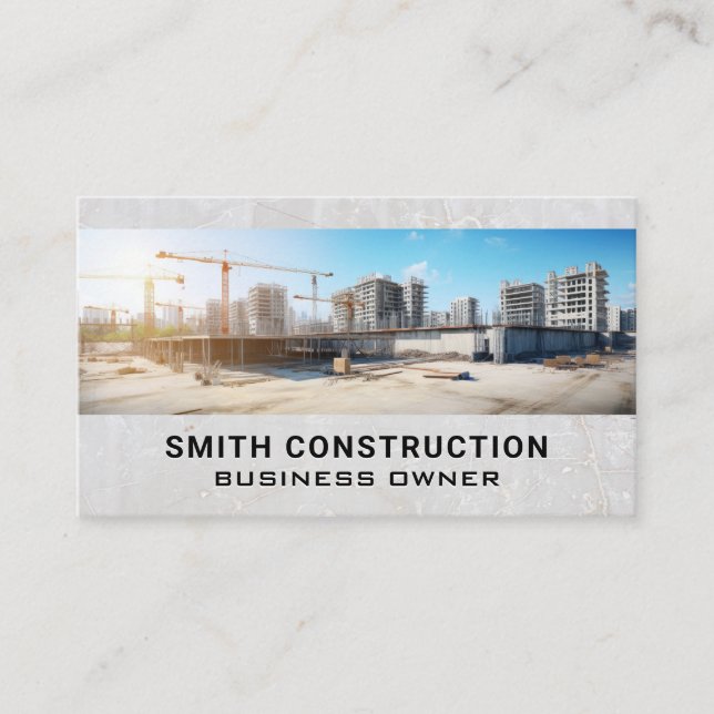 Tarjeta De Visita Lugar de construcción | Generadores | Inmobiliaria (Anverso)