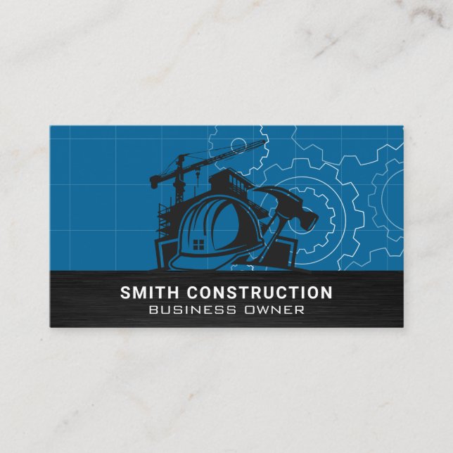 Tarjeta De Visita Lugar de construcción | Inmobiliaria comercial (Anverso)