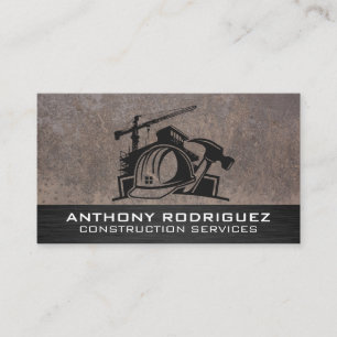 Tarjeta De Visita Lugar de construcción   Trabajadores calificados d