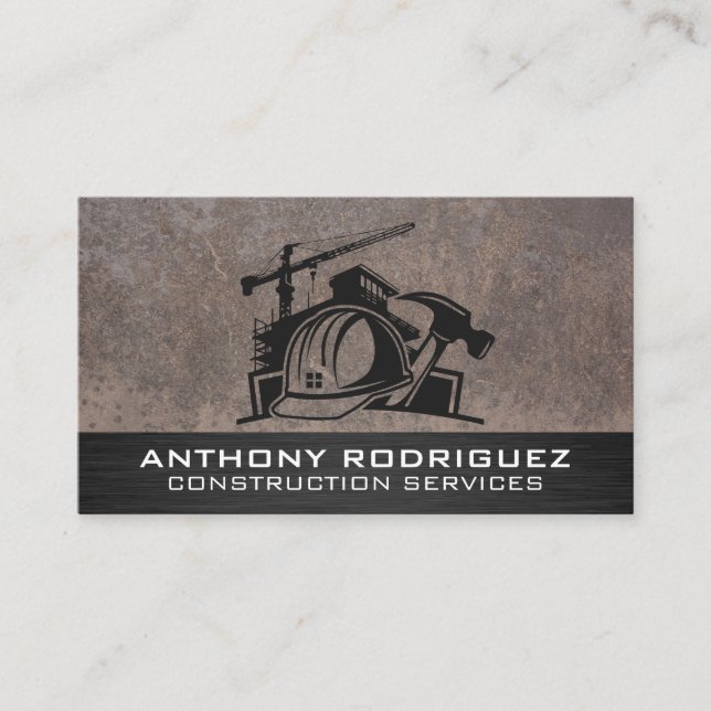 Tarjeta De Visita Lugar de construcción | Trabajadores calificados d (Anverso)