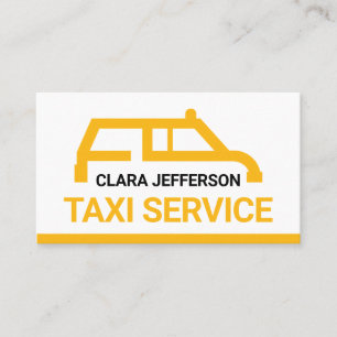 Tarjeta De Visita Lugar de taxi amarillo simple Ponga su nombre