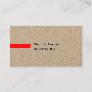 Tarjeta De Visita Lugar elegante de Kraft Premium Minimalista
