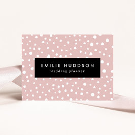 Tarjeta De Visita Lugares dálmatas rosados, puntos dálmatas, impresi