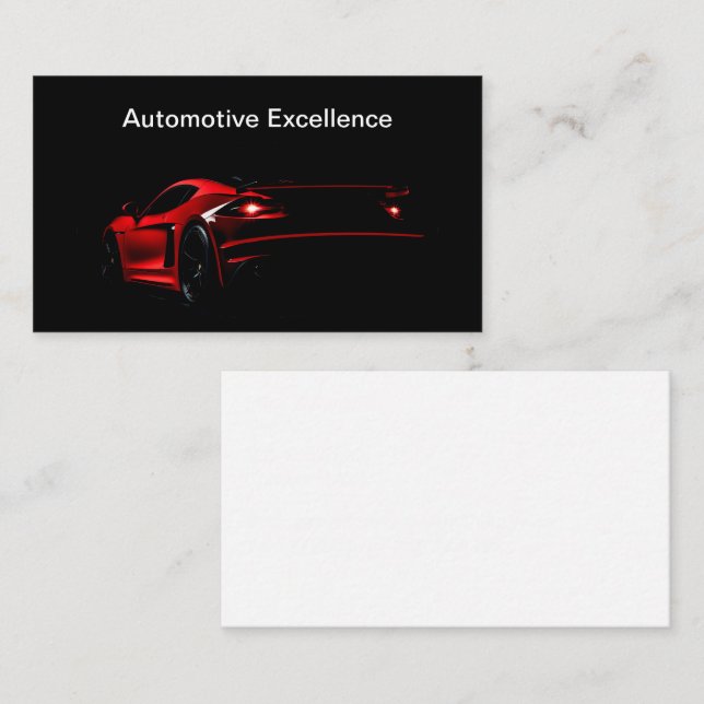 Tarjeta De Visita Lujo Automotivo Grueso Black Core (Anverso / Reverso)