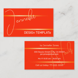 Tarjeta De Visita Lujo Brillante Red Simple Elegante Líneas Sigantur