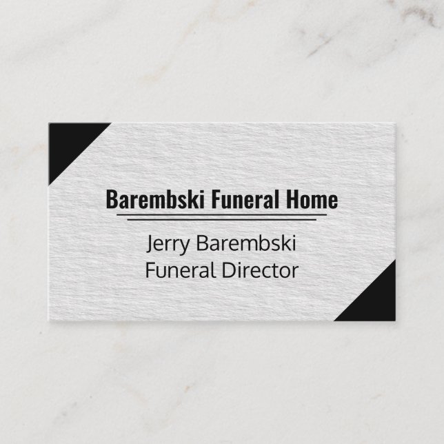 Tarjeta De Visita Lujo de la textura falsa moderna gris y negro (Anverso)