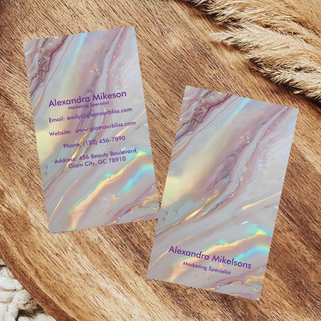 Tarjeta De Visita Lujo de Mármol Irisado (Subido por el creador)