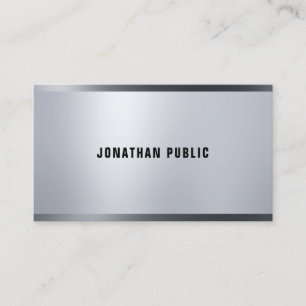 Tarjeta De Visita Lujo de plata elegante moderno del profesional de