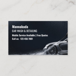 Tarjeta De Visita Lujo Detallado Profesional de Limpieza de Autos