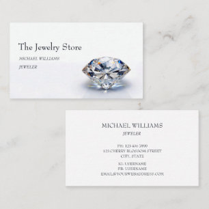 Tarjeta De Visita Lujo Diseño Diamond Jeweler