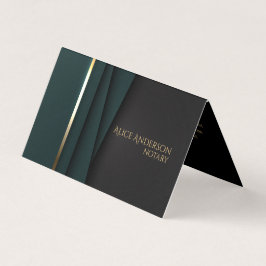 Tarjeta De Visita Lujo dorado elegante notario simple glam