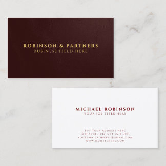 Tarjeta De Visita Lujo Elegante Ejecutivo & Corporativo Burgundy Pro