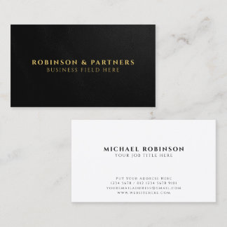 Tarjeta De Visita Lujo Elegante Ejecutivo & Corporativo Negro