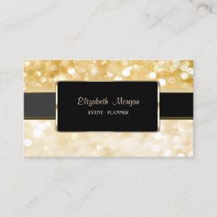 Tarjeta De Visita Lujo Elegante Estiloso, Bokeh Brillante