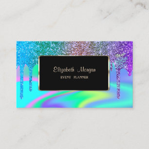 Tarjeta De Visita Lujo Elegante Estiloso, Moderno, Holográfico, Gote