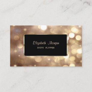 Tarjeta De Visita Lujo Elegante Estiloso, Profesional, Bokeh