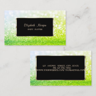 Tarjeta De Visita Lujo Elegante Glamuroso, Moderno, Brillo Verde Bok